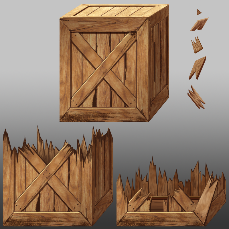 Broken crate states