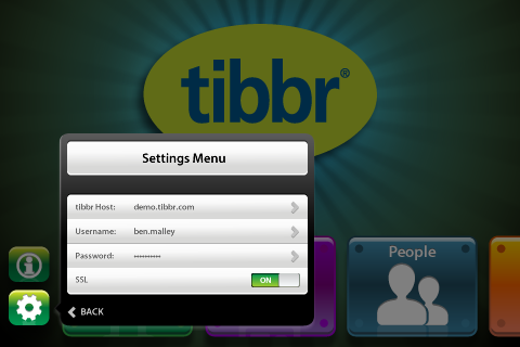 tibbr settings